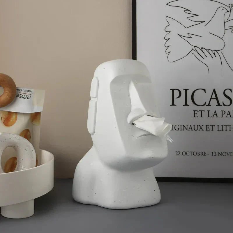 Avtoit | Tissue box in Easter Island statues design