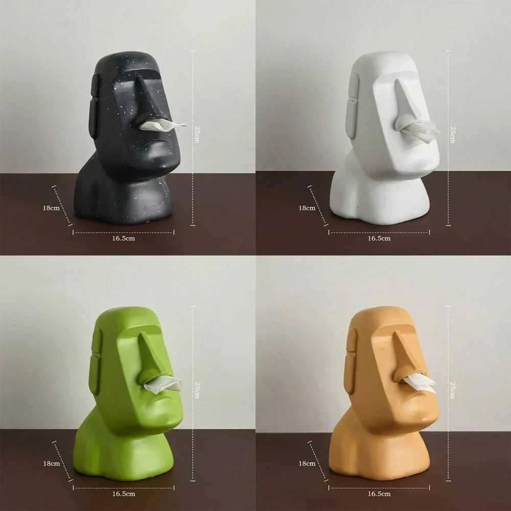 Avtoit | Tissue box in Easter Island statues design