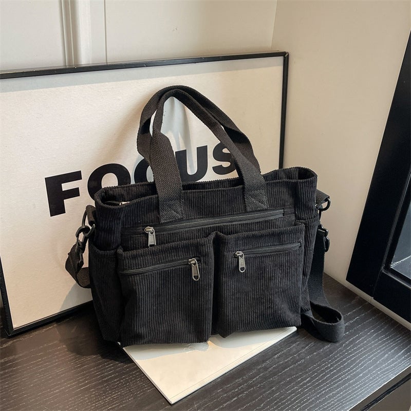 Avtoit | Solid Color Corduroy Tote Bag