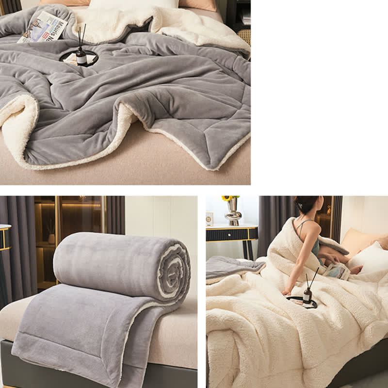 Avtoit | Solid thick double-sided velvet cube blanket