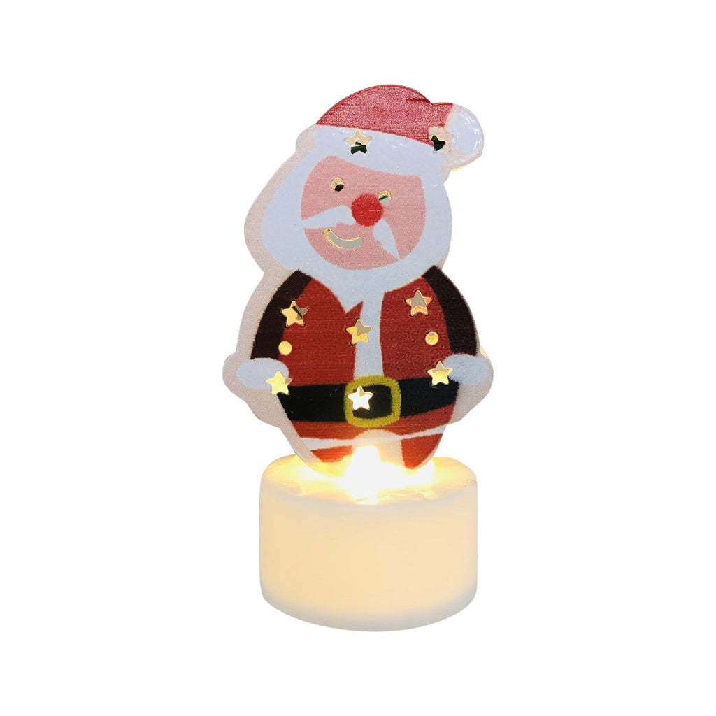 Avtoit | Electronic LED Christmas Candle Lamps - Set of 10 – Adorable Santa, Snowman & Tree Night Lights for Festive Home, Party, & Garden Décor