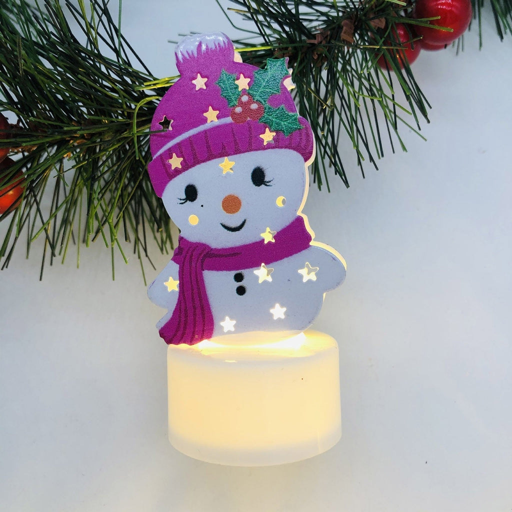 Avtoit | Electronic LED Christmas Candle Lamps - Set of 10 – Adorable Santa, Snowman & Tree Night Lights for Festive Home, Party, & Garden Décor