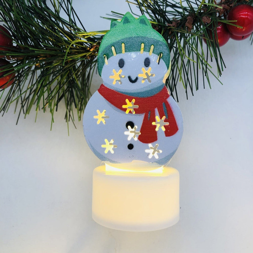 Avtoit | Electronic LED Christmas Candle Lamps - Set of 10 – Adorable Santa, Snowman & Tree Night Lights for Festive Home, Party, & Garden Décor
