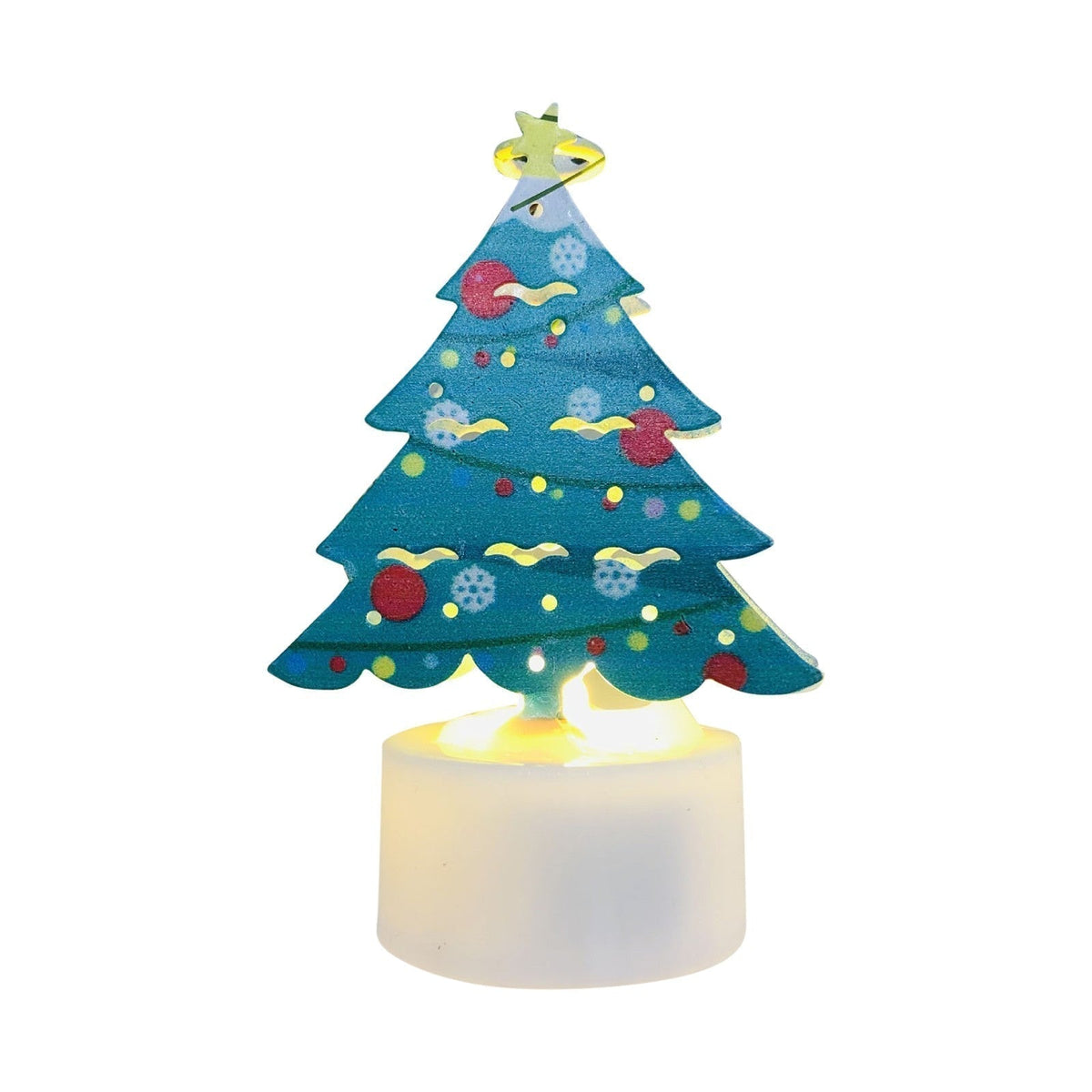 Avtoit | Electronic LED Christmas Candle Lamps - Set of 10 – Adorable Santa, Snowman & Tree Night Lights for Festive Home, Party, & Garden Décor