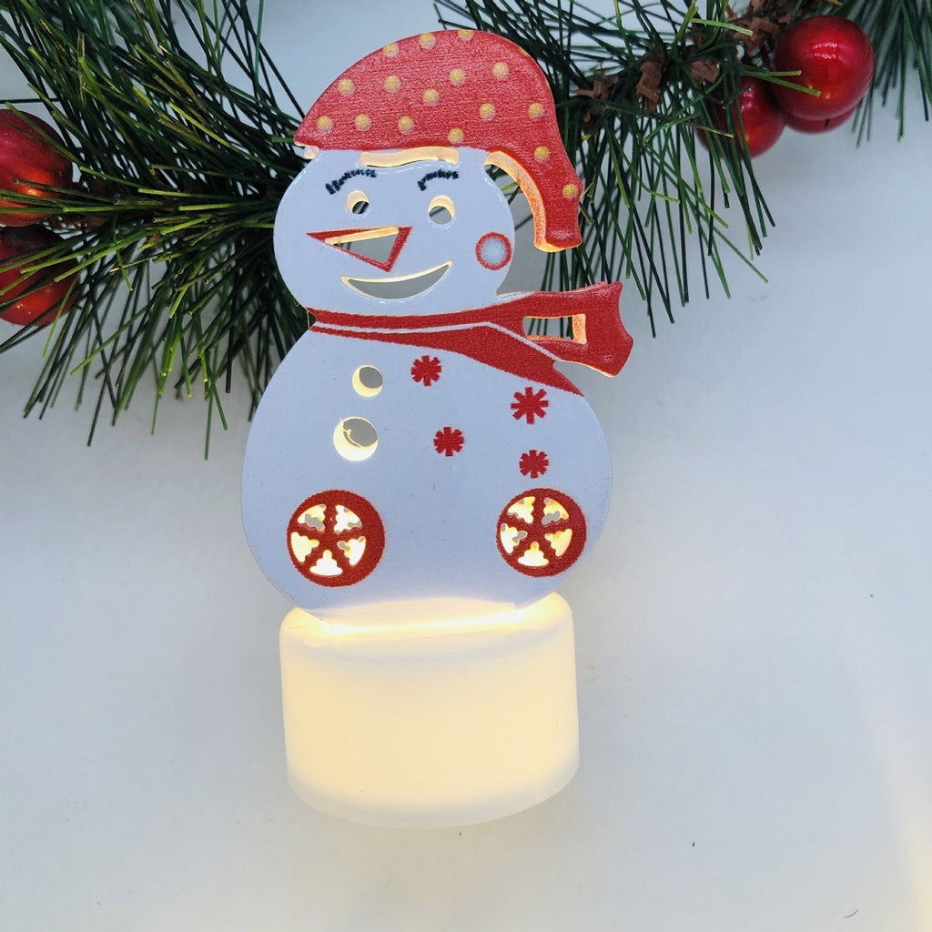 Avtoit | Electronic LED Christmas Candle Lamps - Set of 10 – Adorable Santa, Snowman & Tree Night Lights for Festive Home, Party, & Garden Décor