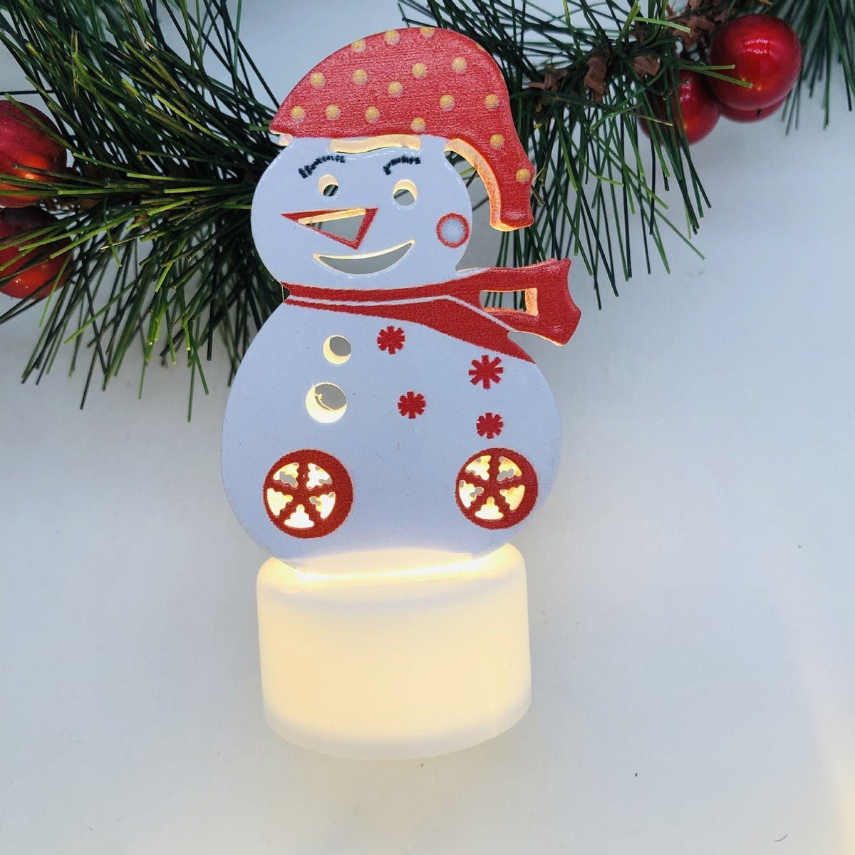 Avtoit | Electronic LED Christmas Candle Lamps - Set of 10 – Adorable Santa, Snowman & Tree Night Lights for Festive Home, Party, & Garden Décor