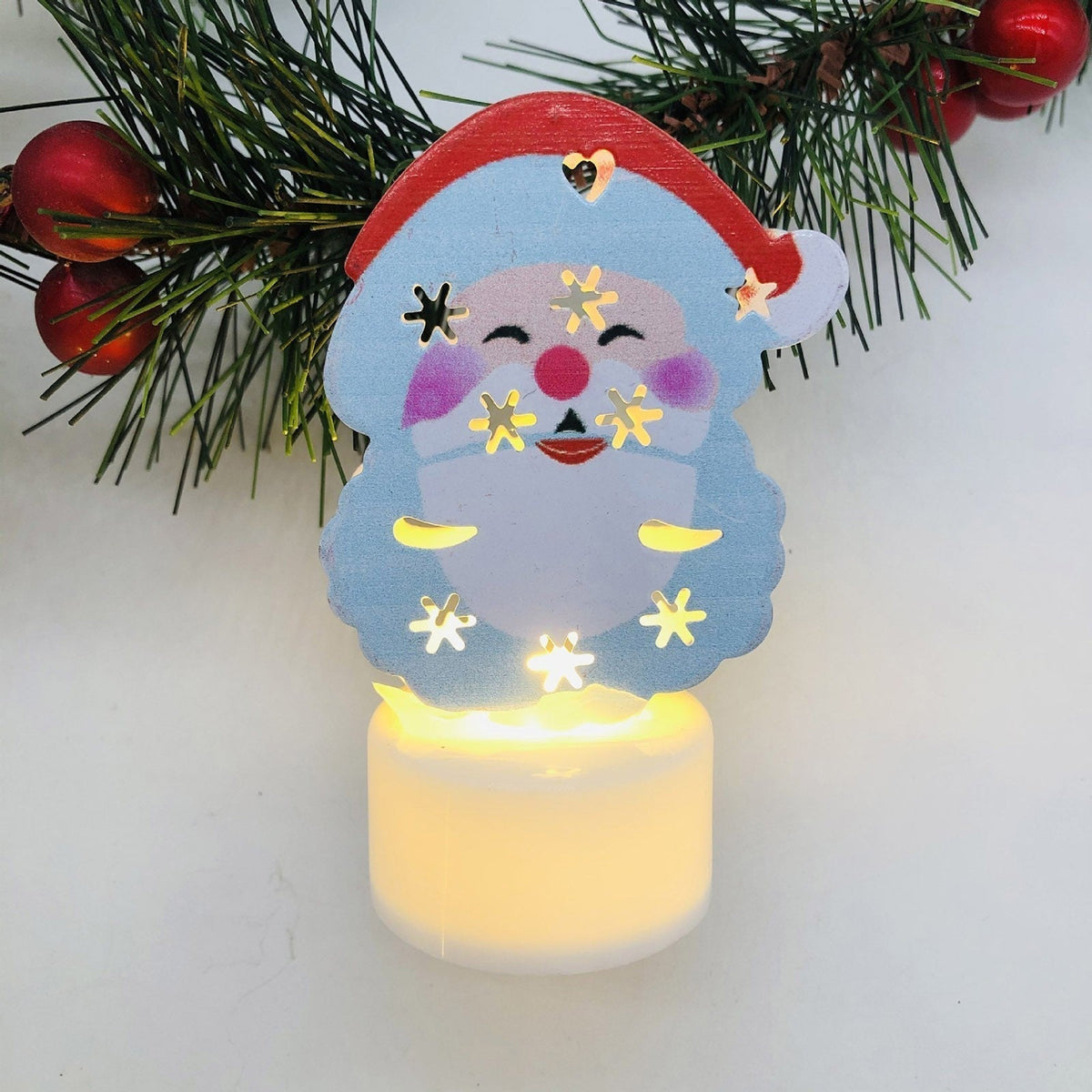 Avtoit | Electronic LED Christmas Candle Lamps - Set of 10 – Adorable Santa, Snowman & Tree Night Lights for Festive Home, Party, & Garden Décor