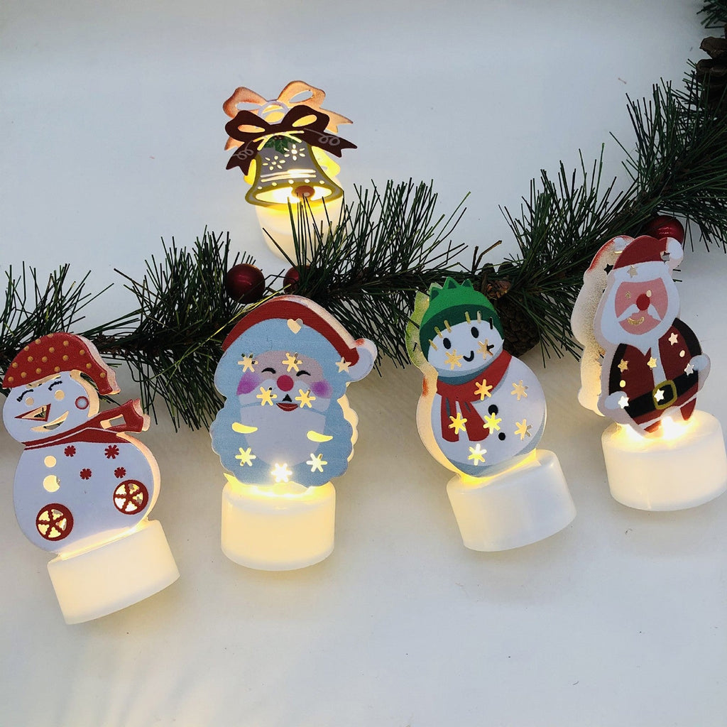 Avtoit | Electronic LED Christmas Candle Lamps - Set of 10 – Adorable Santa, Snowman & Tree Night Lights for Festive Home, Party, & Garden Décor