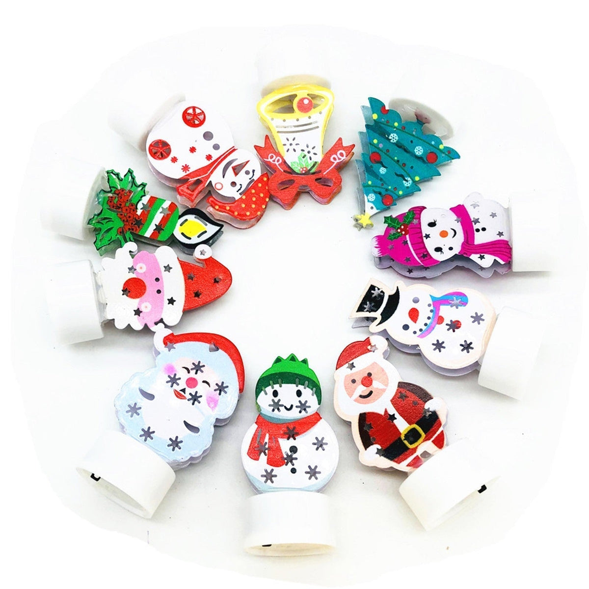 Avtoit | Electronic LED Christmas Candle Lamps - Set of 10 – Adorable Santa, Snowman & Tree Night Lights for Festive Home, Party, & Garden Décor