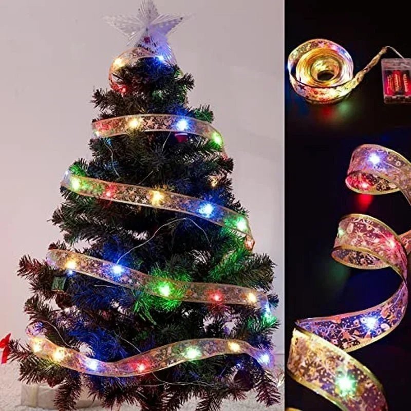 Avtoit | Enchanting Ribbon Fairy Lights – Christmas Tree Ornaments & Home Décor for a Magical New Year’s Celebration!