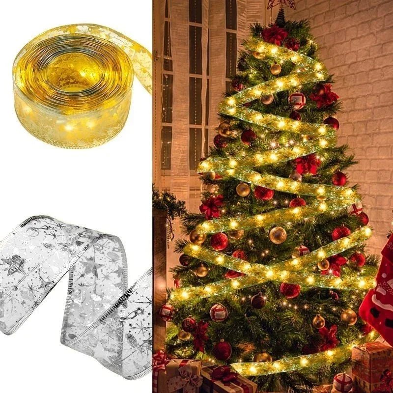 Avtoit | Enchanting Ribbon Fairy Lights – Christmas Tree Ornaments & Home Décor for a Magical New Year’s Celebration!