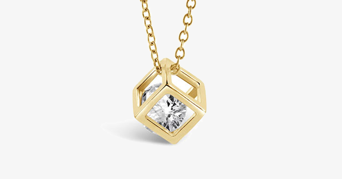 Avtoit | Gold Cube Necklace