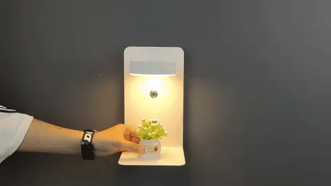 Avtoit | LED Wall Light with Shelf | Soft Glow, Modern Design & Ideal for Creating a Festive Atmosphere in Your Bedroom