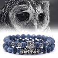 Avtoit | Owl Charm Natural Stone Bracelet
