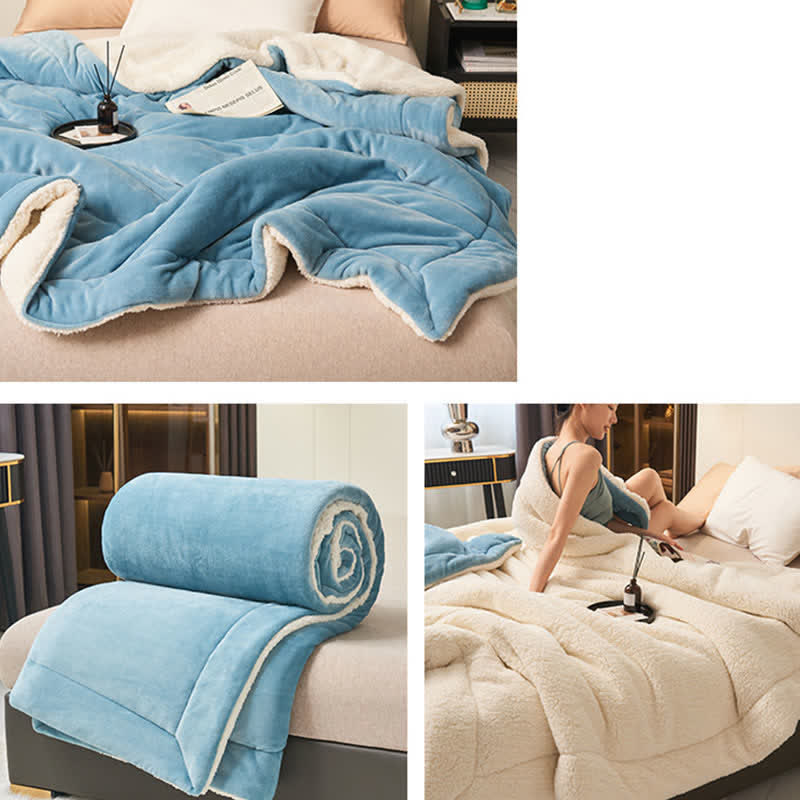Avtoit | Solid thick double-sided velvet cube blanket
