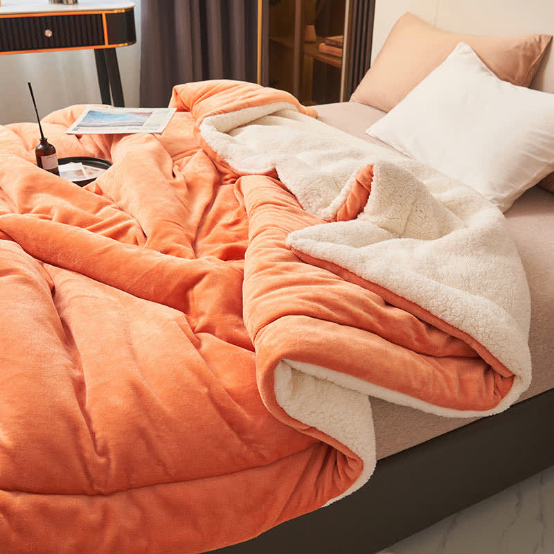 Avtoit | Solid thick double-sided velvet cube blanket