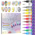 Avtoit | 12 Colors Nail Art Pens — Acrylic Nail Design Set with Fine Tip