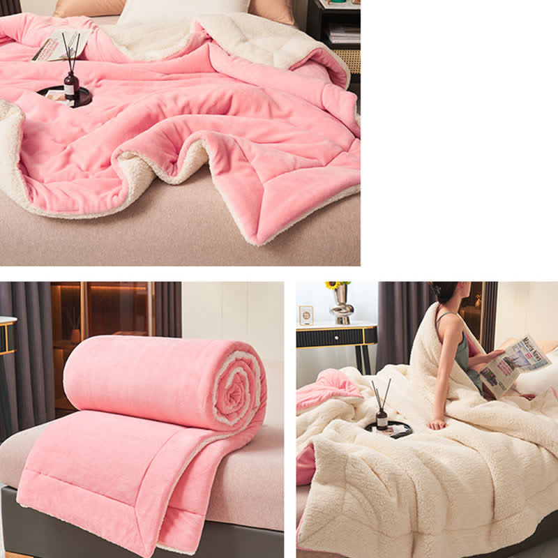 Avtoit | Solid thick double-sided velvet cube blanket