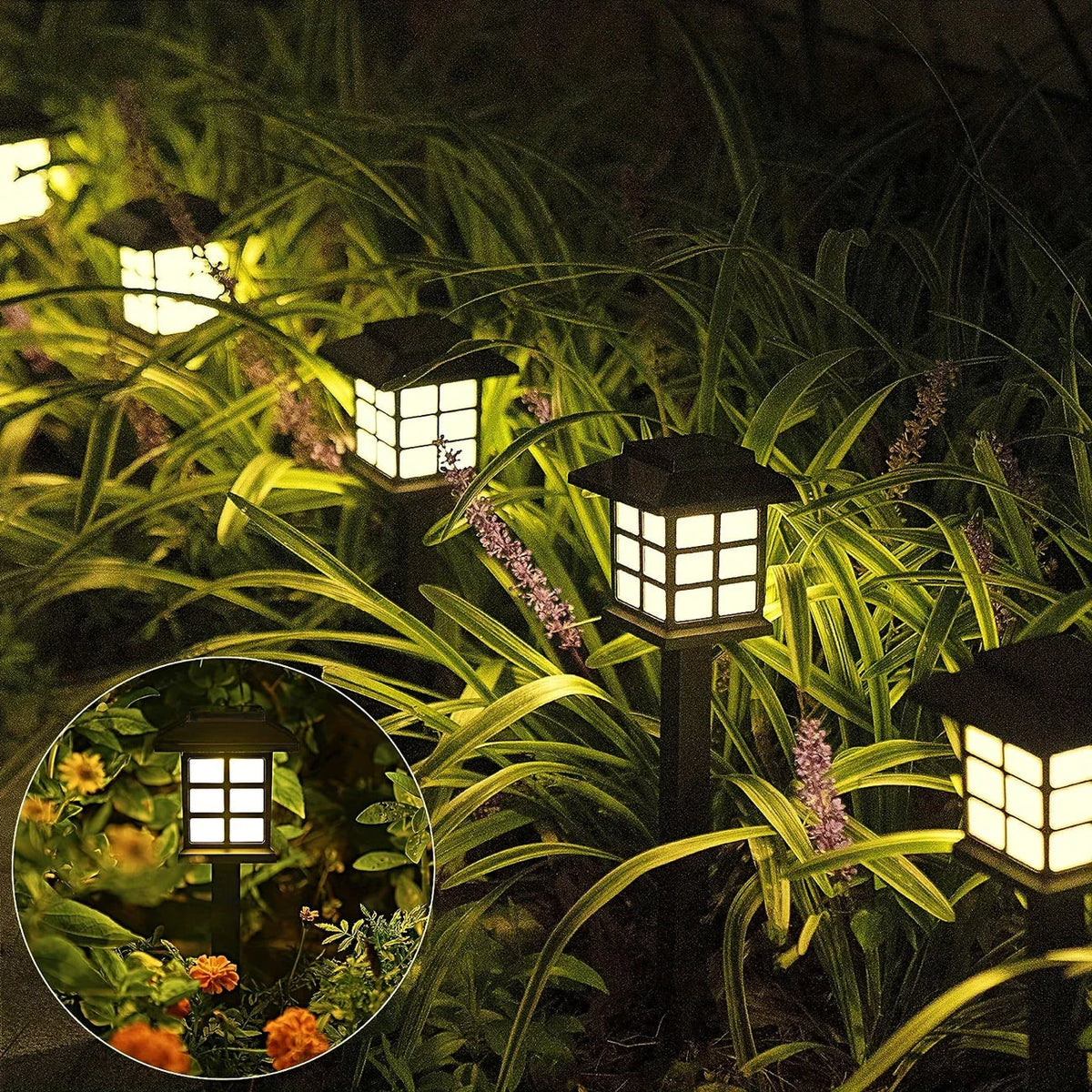 Avtoit | Solar Garden Lights in Lantern Style – Waterproof LED Path Lighting for Outdoor Areas