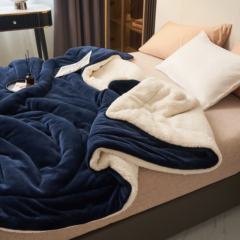 Avtoit | Solid thick double-sided velvet cube blanket