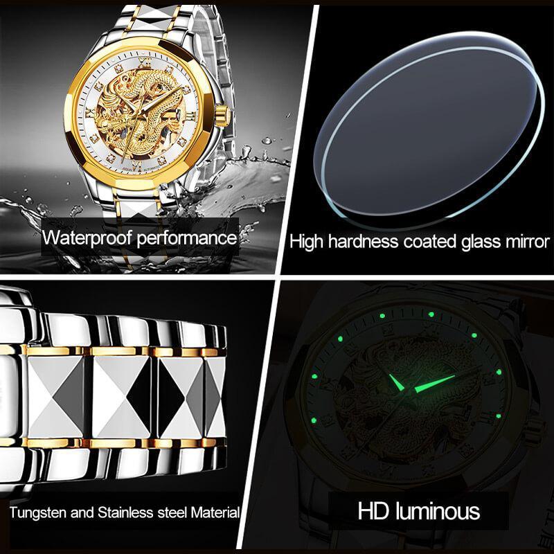 Avtoit | Embossed Golden Dragon Watch