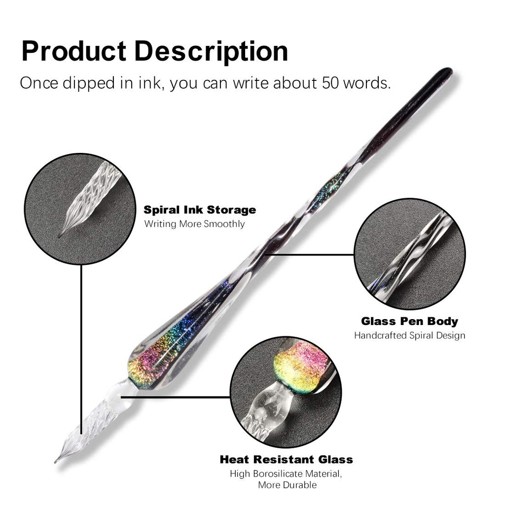 Avtoit | Calligraphy Glass Dip Pen Ink Set