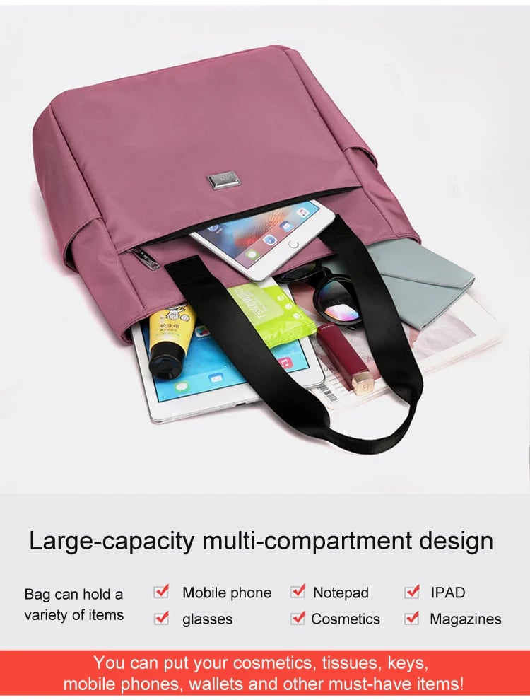 Avtoit | Large Capacity Water Repellent Multi Pocket Nylon Shoulder Bag
