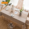 Avtoit | Waterproof Oil-resistant Rectangular Tablecloth Cotton Linen Wrinkle-resistant Tablecloth for Kitchen Dining Room Buffet Party