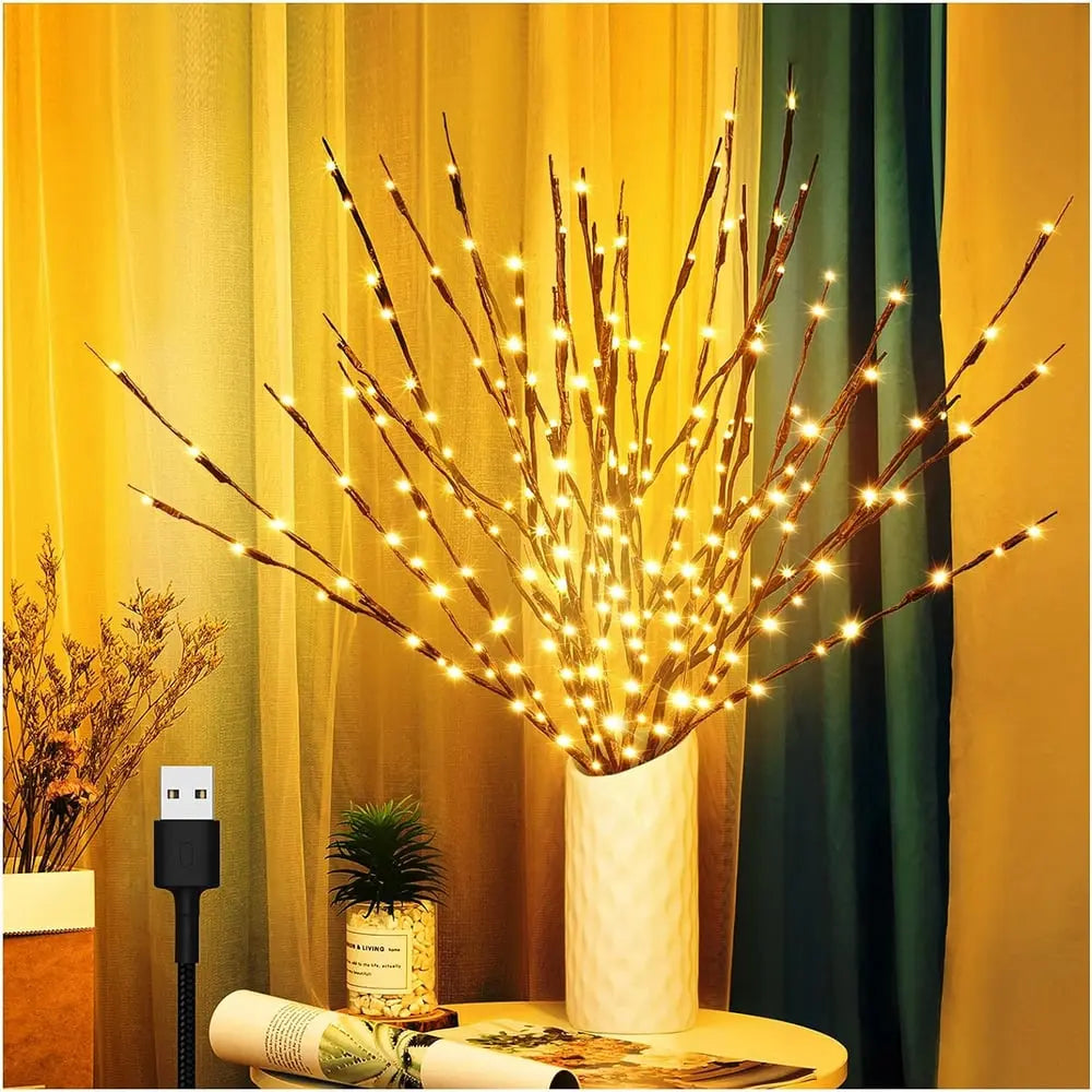 Avtoit | Battery-operated adjustable LED branch decoration string lights