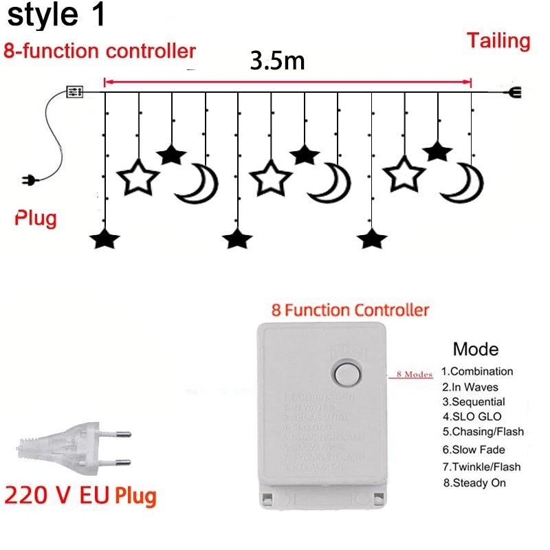 Avtoit | Fairy light string with heart-shaped design