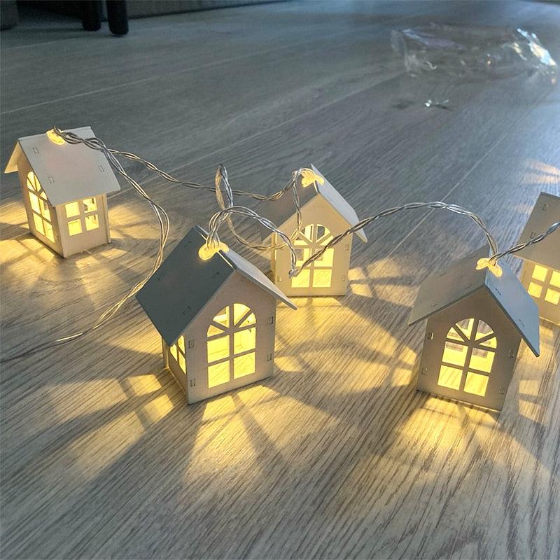 Avtoit | Fairy Wood House Lights - Christmas Village Houses String Lights