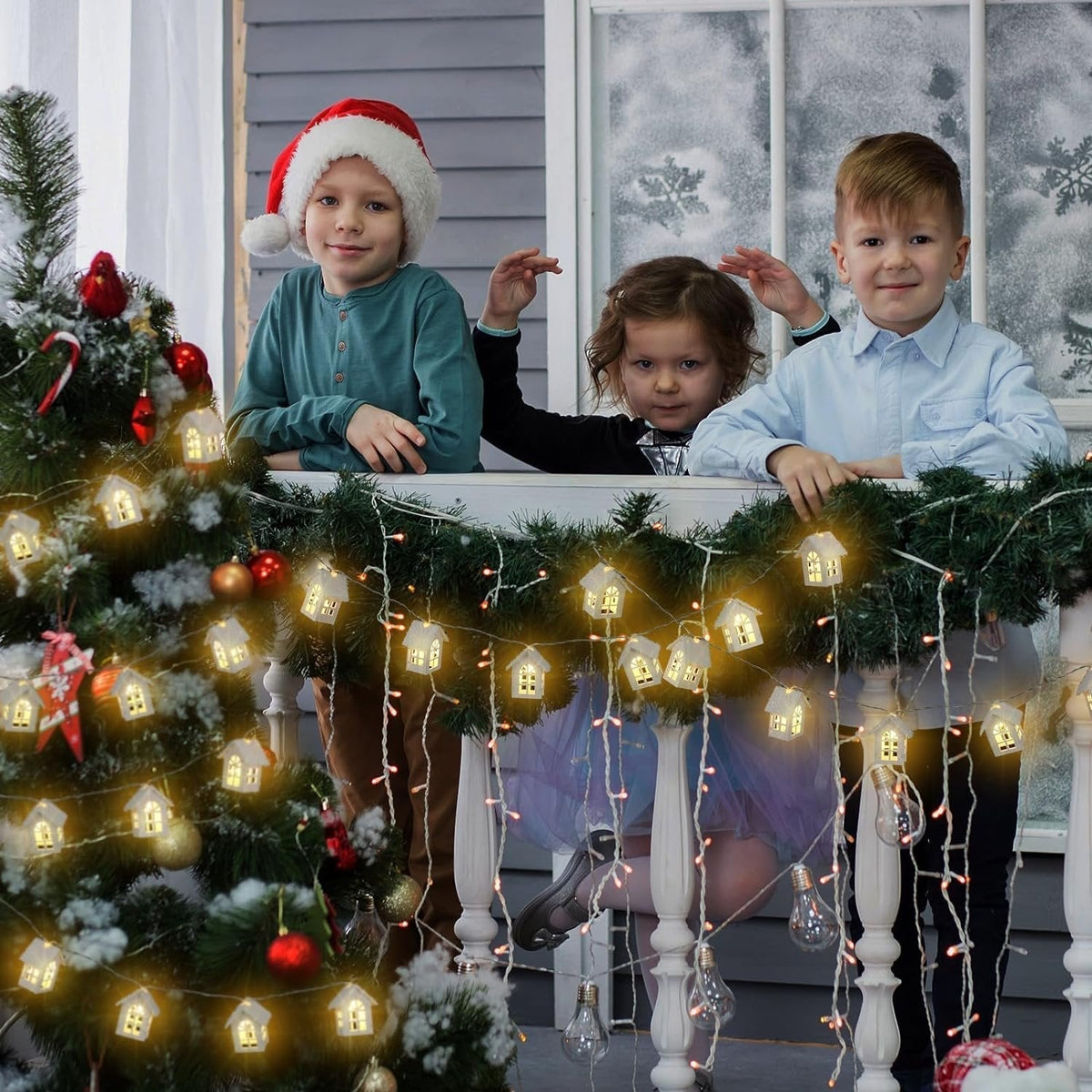 Avtoit | Fairy Wood House Lights - Christmas Village Houses String Lights