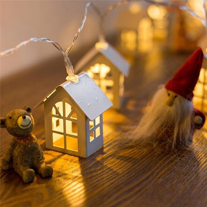 Avtoit | Fairy Wood House Lights - Christmas Village Houses String Lights