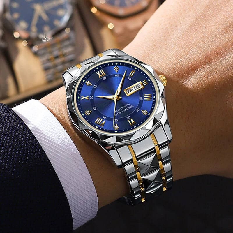 Avtoit | Waterproof Luminous Stainless Steel Two-tone Quartz Men's Watch