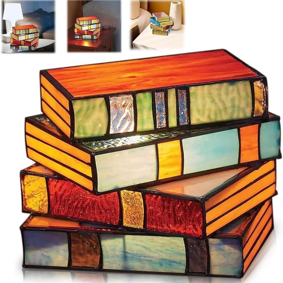 Avtoit | Stained Plastic Stacked Books Lamp