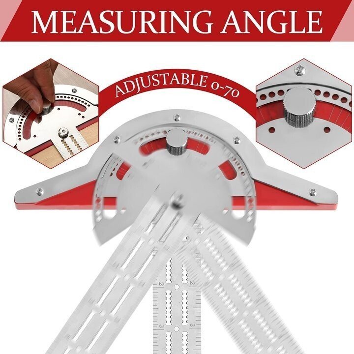 Avtoit | Ultra Precision Marking Ruler Square T Type Woodworking Scriber Measuring Tool