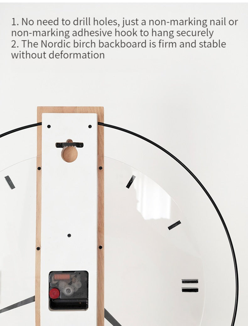 Avtoit | Solid Wood Nordic Wall Decoration Clock 40cm