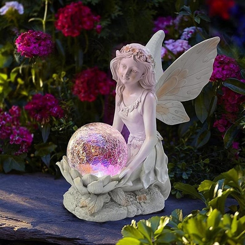 Avtoit | Home garden solar energy decoration Fairy Statue