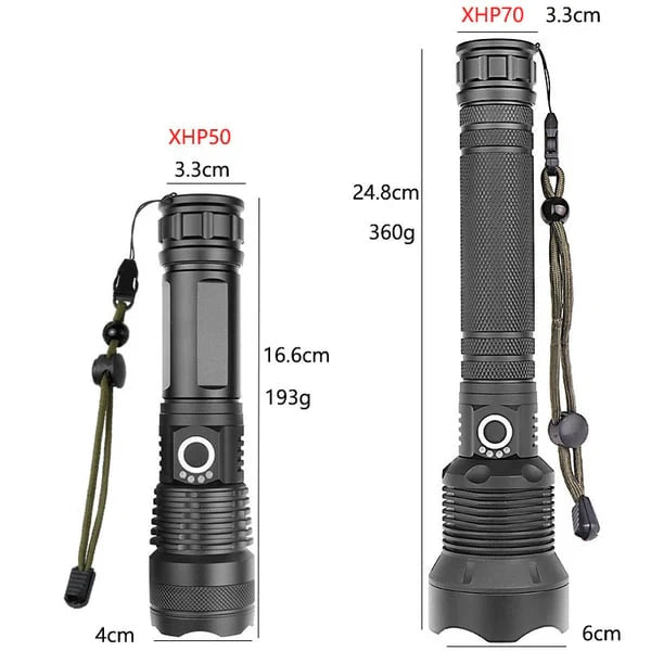 Avtoit | Tactical Flashlight – LED Flashlight with Zoom & Power Bank Function