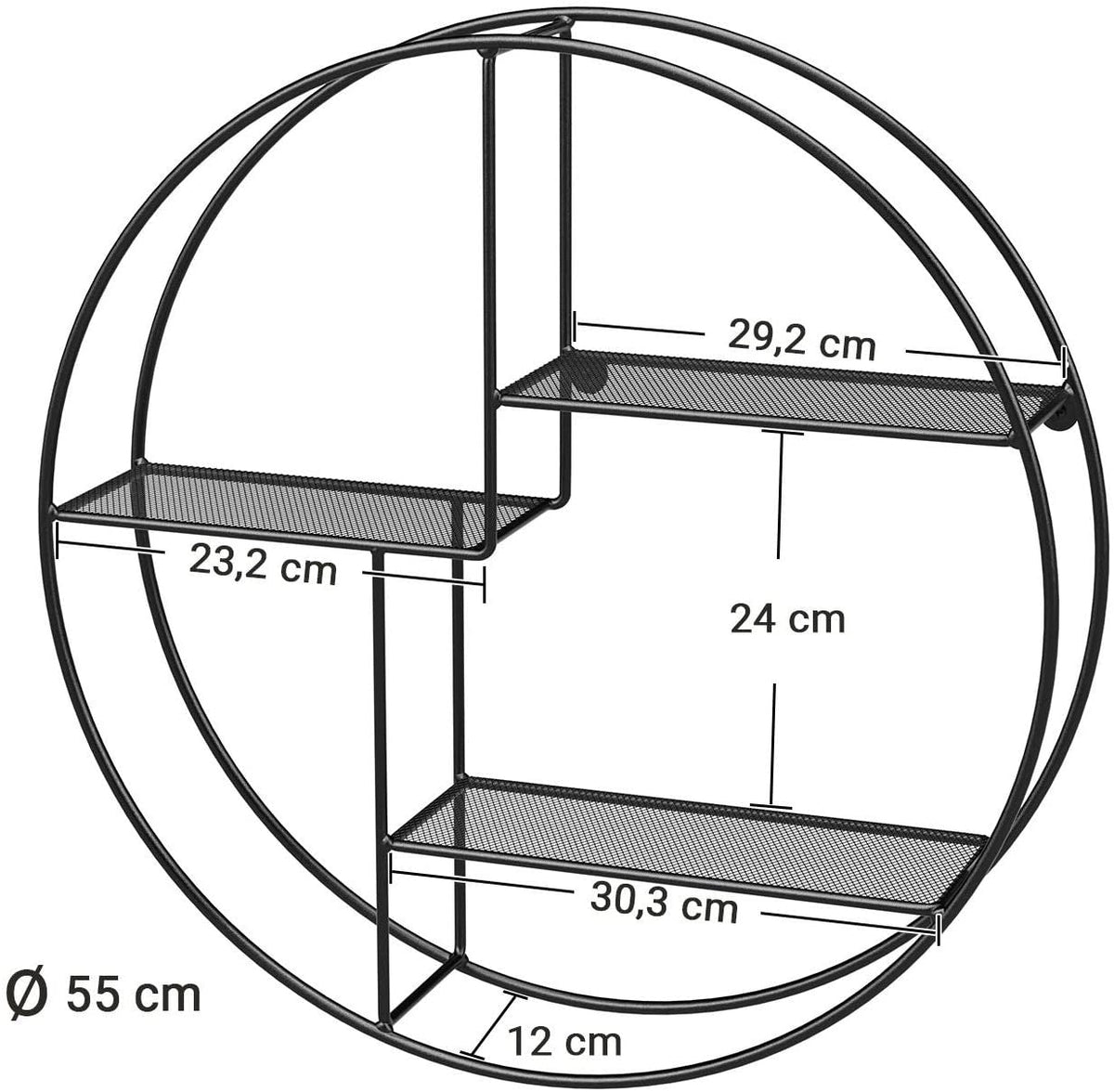Avtoit | Floating Round Metal Wall Shelf