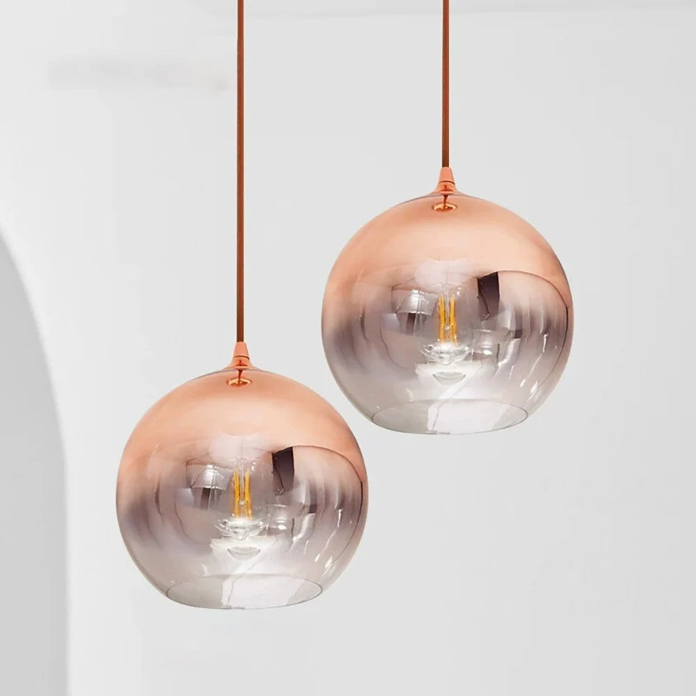Avtoit | Glass Copper Finish Ceiling Light