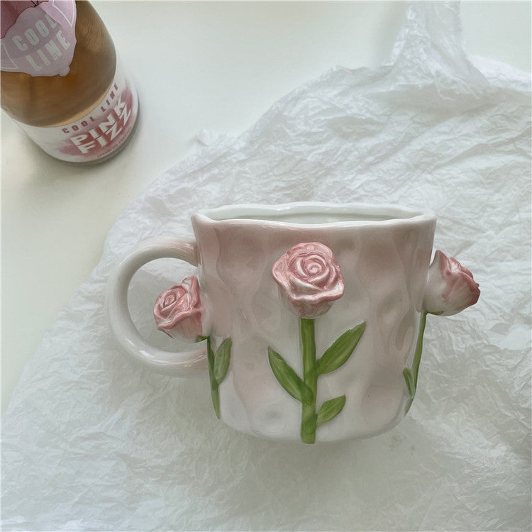 Avtoit | 3D Floral Hand-painted Mug