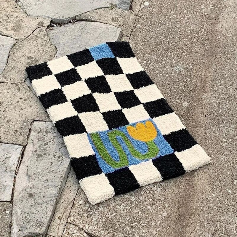 Avtoit | Fluffy Chessboard Carpet