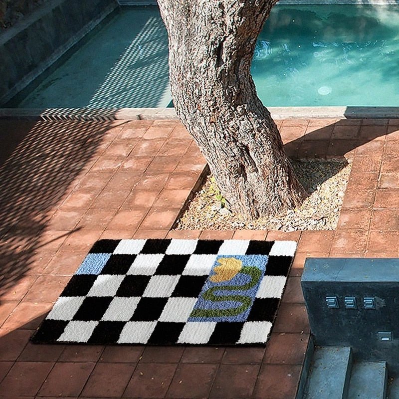 Avtoit | Fluffy Chessboard Carpet