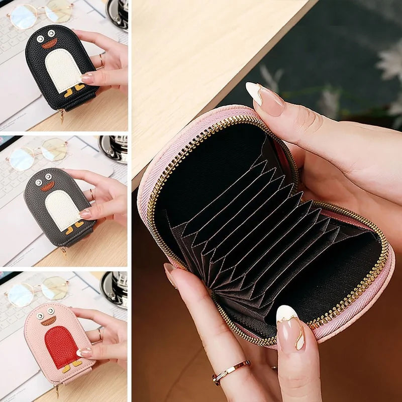 Avtoit | Cute Penguins PU Credit Card Coin Purse