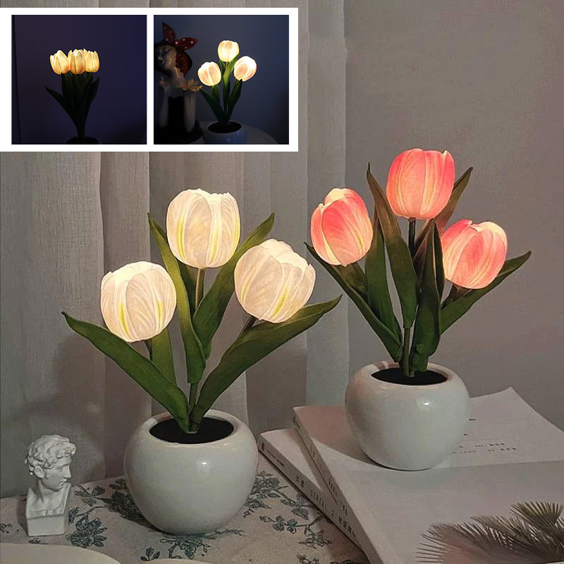 Avtoit | LED Tulip Nightstand Lamp Flower Table Lamp