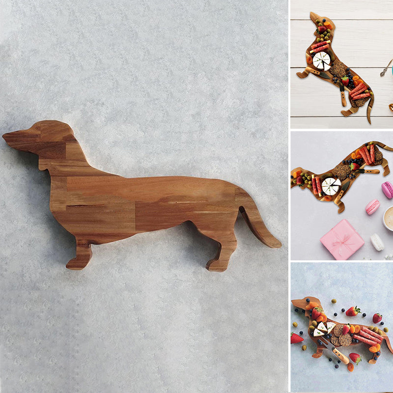 Avtoit | Wooden Dachshund Dog Serving Tray