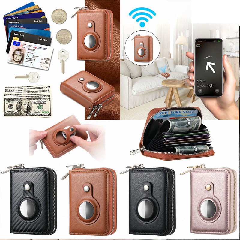 Avtoit | Intelligent AirTag-Zip RFID Leather Wallet