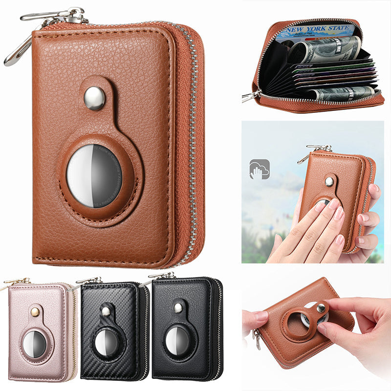 Avtoit | Intelligent AirTag-Zip RFID Leather Wallet