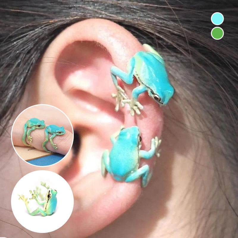 Avtoit | Latest-tree Frog Ring Earrings
